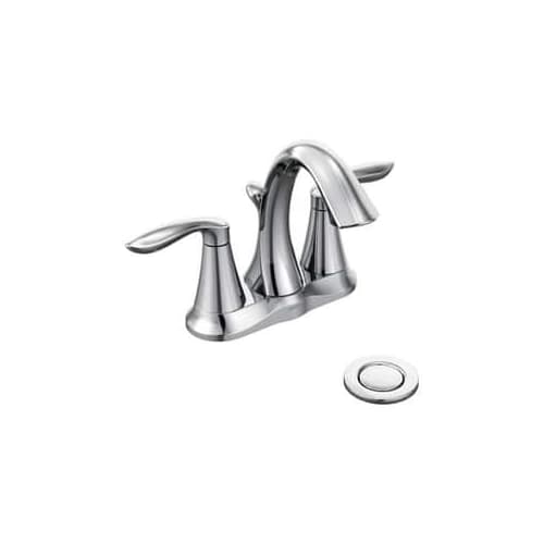 Moen Eva Two Handle Centerset Bathroom Sink Faucet in Polished Chrome